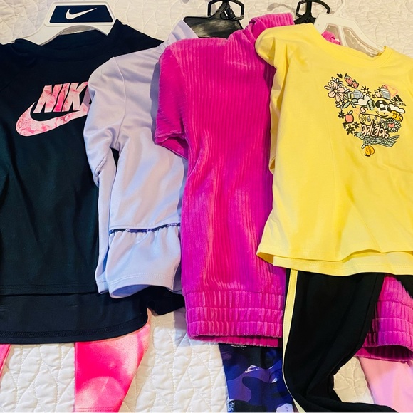 Nike Kids Matching Set - Black, Pink, Yellow - Picture 1 of 5